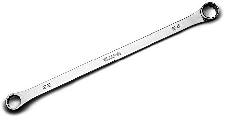 Capri Tools 0 Degree Offset Extra Long Box End Wrench, Metric (22 x 24 mm), CP11800-2224