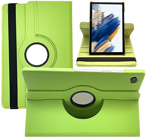 Dlahaby Custodia per Samsung Galaxy Tab A8 10.5 SM-X200/X205/X207, Rotazione di 360 Gradi con Supporto Cover per Samsung Galaxy Tab A8 10.5 Pollici 2021 Tablet,Verde