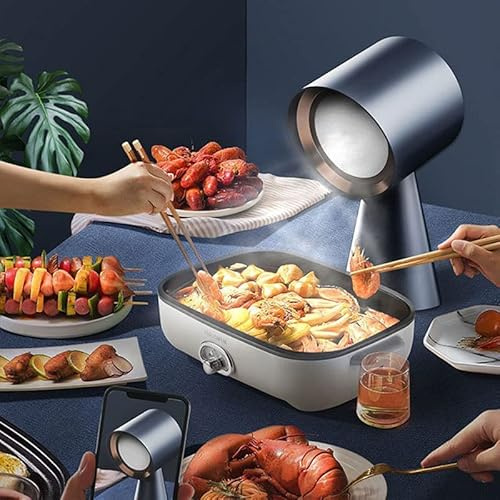 30W Portable Range Hood, Mini Desktop Cooker Hood with 2 Gears Mode, 2m³/Min Strong Suction, Easy to Clean, Low Noise, Extractor Fan for Home, Kitchen Hot Pot, BBQ