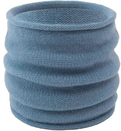 YUKORT Winter-Strickschal FüR MäNner Winter Schal Frauen Gestrickte Ring Neck Schal Mode Bandana Warm Solide Kragen Männer Gesicht Schals Schal Herren (Color : Sky blue)