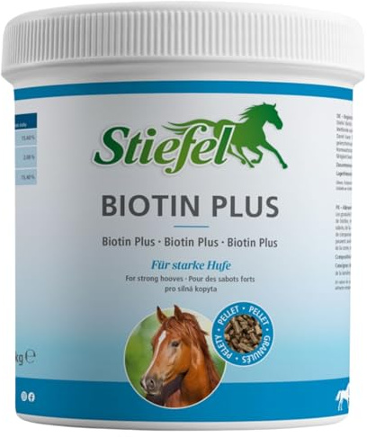 RL24 Stiefel - Biotin Plus Pellet – 1 x 1000 g Dose | Für starke Hufe, Hornwachstum, Haut & Fell – Ergänzungsfuttermittel mit Biotin & Zink – bei Biotinmangel & Fellwechsel