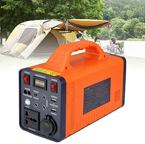 PLABNK Generatore Solare Portatile, Power Bank Esterno 220 V Onda sinusoidale, 12 V CC e USB e accendisigari per Viaggi di Campeggio di Emergenza all'aperto