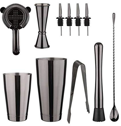 CTCOIJRN Cocktail Shaker Bar Set Acciaio Inox Kit Barman Mixer Drink Attrezzi Barman Browser Kit Bar Set Attrezzi Accessori