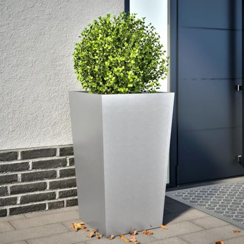 LAPOOH Pflanzkübel 45x45x75 cm Edelstahl, Blumentopf Gross, Blumenkasten Balkon, übertopf, Pflanzkasten, Flowerpot, Kräuterbeet Für Die Küche, Vertikalbeet - 851102