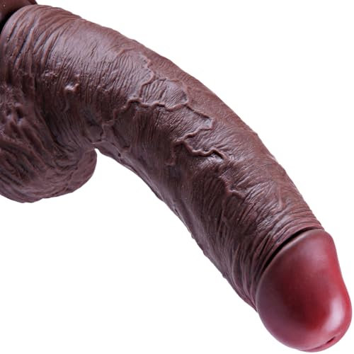 Fallo enorme realistico da 27,5 cm, fallo in silicone spesso con forte ventosa, fallo lungo XXXL per pene grande, fallo nero. Fallo lungo per punto G e giochi anali, giocattoli per adulti per coppie