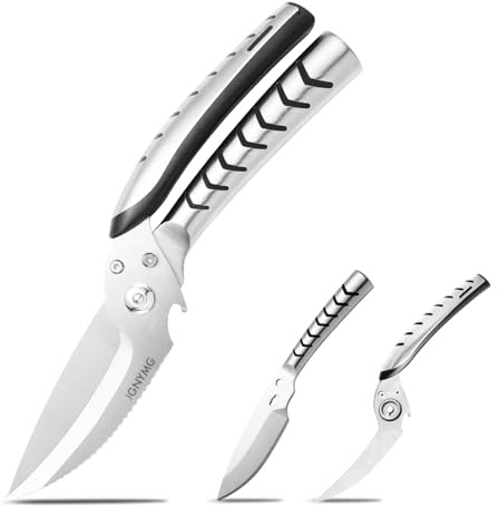 JGNYMG Heavy Duty Poultry Shears，Kitchen scissors heavy duty with Serrated Edge,Chicken shears,Meat scissors heavy duty ，For Cutting Bone, Turkey, Fish ，Seafood，Dishwasher Safe，silver