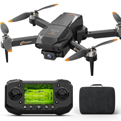 Drone con Fotocamera HD 1080P per Adulti e Bambini, Controller LCD, 8GB SD, Motori Brushless, Hover Stabile, Pianificazione Percorso, Decollo/Atterraggio Automatico