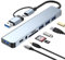 GERUI Hub USB C 3.0, adaptateur multiport 3.0 avec lecteur de carte SD & TF, ports USB 3.0 et 2.0, ports audio 3,5 mm, hub USB de type C avec MacBook Pro/Air/XPS/tablette/smartphones et plus encore