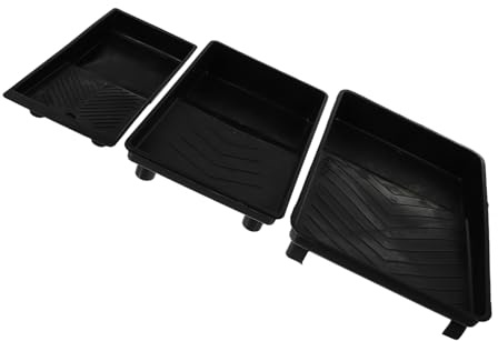 Bandejas de Pintura de Plástico Negra Gran Capacidad 3 Piezas