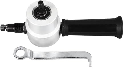 Double Head Sheet Metal Cutter | 360° Adjustable Nibbler Drill Attachment | Alloy Steel Cutter for Iron/Stainless Steel/Copper | 1.8mm Highest Thickness, 8mm Drill