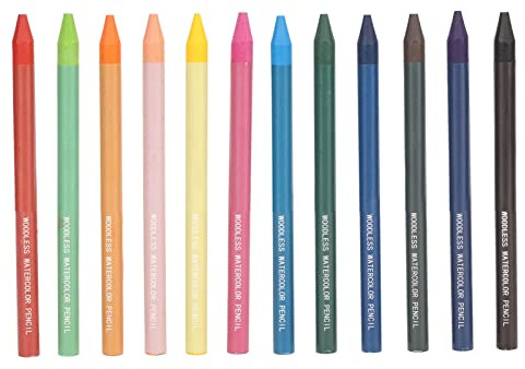 Farbiger Bleistift Set 12 Farben Aquarell -Kern -Wasserlösliche Öko -freundliche DIY -Malereistifte für Kunstwerke
