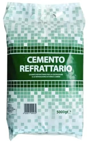 LoviStore Cemento Refrattario per la Sigillatura Riparazione e Rifinitura di Forni Stufe Camini Caldaie Malta Cementizia Resistente alle Alte Temperature (Grigio, 5 kg)