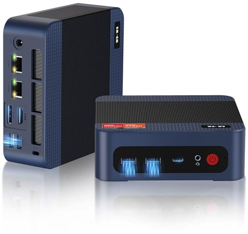 wo-we P8 Gaming Mini PC, AMD Ryzen 5 7640HS,32GB DDR5 1TB SSD,Radeon 760M | (Upgraded 6600H/ 6800U), mini computer, (6C/12T, up to 5.0 GHz), Dual 2.5G LAN,WIFI6E/BT5.2,USB4,Supports Triple Display