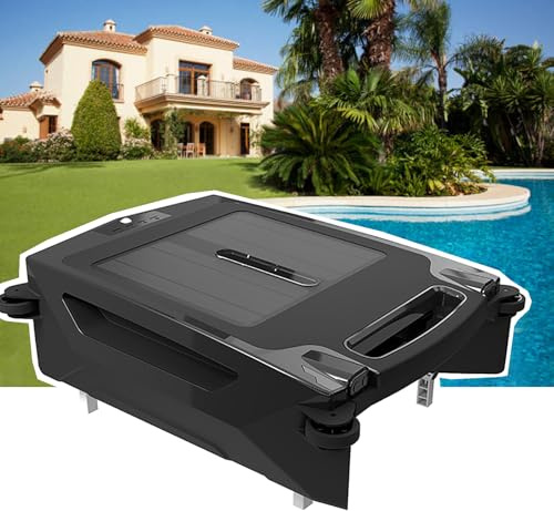 Skimmer solar automático para piscina con prevención de obstáculos, opciones duales recargables y cesta de 3.4 L para una limpieza eficiente de la piscina