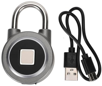 RASTKY Lucchetto Senza Chiave con Impronta Digitale Smart BT APP Sblocca Antifurto per Serratura Senza Chiave per Armadietto dei Bagagli per per IOS (GREY)