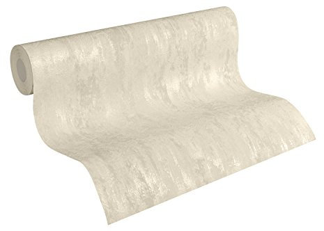 A.S. Création Carta Da Parati Effetto Cemento Elements Carta da parati tessuto non tessuto 10.05 m x 0.53 m Beige Crema Oro Prodotto in Germania 326514 32651-4