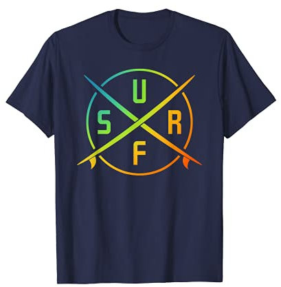 Surfen Surfboards Rainbow Colors Logo t-shirt