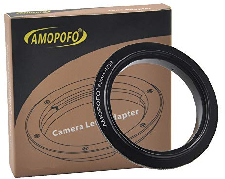 55mm to EOS Filter Thread Macro Reverse Mount Adapter Ring,& for Canon EOS 1D, 1DS, Mark II, III, IV, 1DC, 1DX, D30, D60, 10D, 20D, 20DA, 30D, 40D, 50D, 60D, 60DA, 5D, Mark II, Mark III, 7D,T1, T1i, T