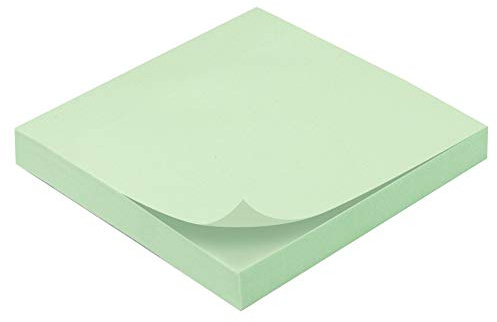 Notizblock, wiederverwendbar, 100 Blatt, 75 x 75 mm, Grün