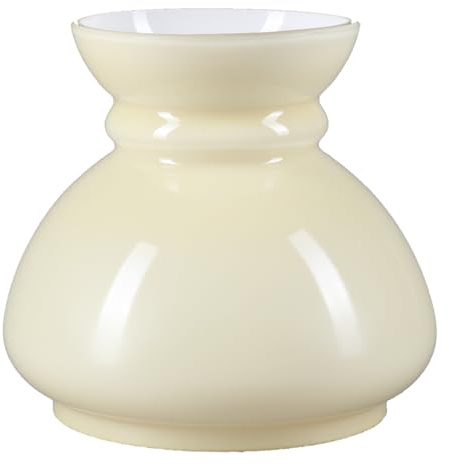 Lampenglas Ø 111mm Petroleumlampe mit Ringauflage Beige Opalglas glänzend Ersatzglas