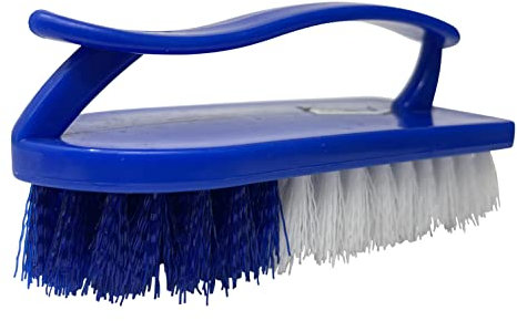HTUK® - Spazzola per la pulizia delle mani, con setole rigide, per la casa, tappeti, cucina, bagno, lavaggio dei piatti, impugnatura comoda e antiscivolo, colore: blu