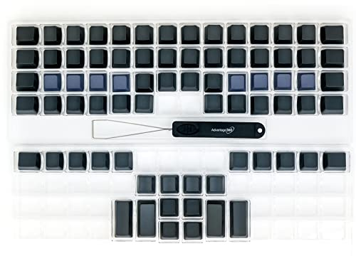 Advantage360 Blank Keycap Set - PBT Plastic | 76 Key Set | Logo Keycap Puller