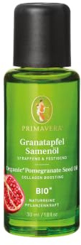PRIMAVERA Pflegeöl Granatapfelsamenöl bio* 30 ml – naturreine Pflanzenkraft – Glasflasche – Aromaöl, Körperöl, Naturkosmetik – glättend, festigend, regenerierend – vegan