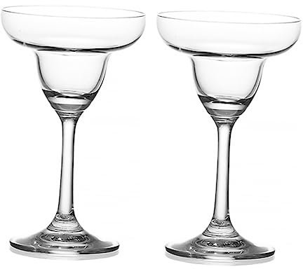 Abaodam 2pc Set Crystal Shallow Mouth Cocktail Goblets Fine Crafted Glassware for
