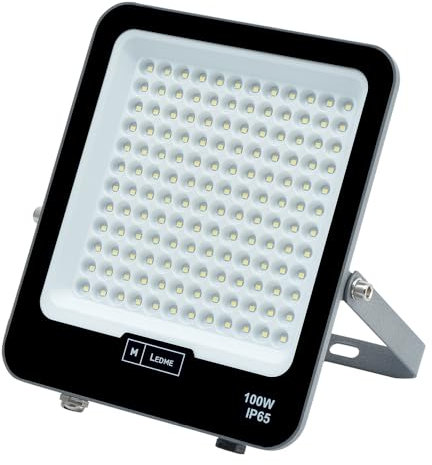 M Ledme - Projecteur Led Napoli Plus 100W, 12000 lumens, IP65 Dimmable, Lumière froide (6000k), éclairage extérieur. Utilisation pour jardin, patios, parking, hôtel, bateaux etc.