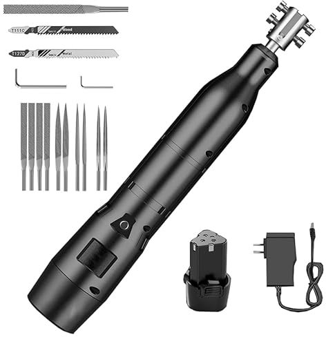 Luminexia Set di Lime ad Ago,Set di Strumenti per Seghe per File Elettriche,Lame per Seghe/Lime in Acciaio Alternative,per Metallo,Lavorazione del Legno,Vetro,plastica,Modello e Fai-da-Te(4 Stili)