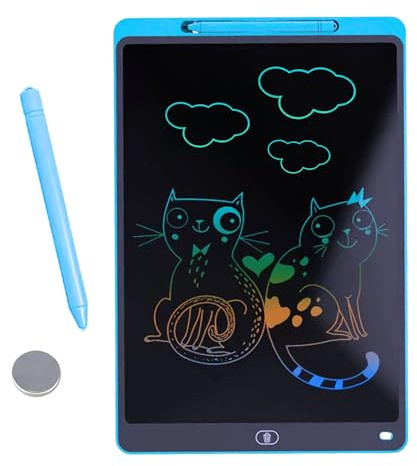 TECET® Magische Tafel für Kinder, 30,5 cm (12 Zoll), mit Anleitung für 100 Zeichnungen, digitale LED-Tafel für Kinder, Zeichentablet, blau.
