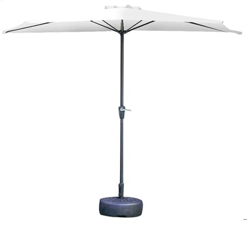 DJJYCTNM Demi Parasol Balcon, Demi Parasol, Parasol Balcon, Réglage de Levage Par Bouton-poussoir, Parasols de Marché pour Mur, Balcon, Jardin, Terrasse, Café (Color : White)