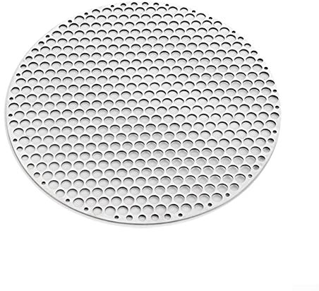 SFQEVHRZ Grille de Barbecue, Grille de Camping, Filet de Gril Rond en Acier Inoxydable, étagère de Cuisson, Tapis de Barbecue, Four en Carbone, Filets à Vapeur, Support de Gril(22CM)