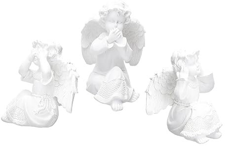 ULDIGI 3stücke Retro Engel Statue Dekoration Nordic Angel Shaped Ornament Aus Für Stilvolle Wohnaccessoires Weihnachtsdeko Und Süße Fotorequisiten