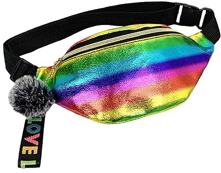 WATIIFUFU Brusttasche Mit Fell Sport-hüfttasche Holografische Bauchtasche Robustes Material Für Wiederholten Gebrauch