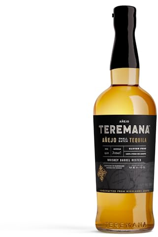 Teremana Añejo - 0,7l Premium Tequila – 100% Blaue Weber Agave - 40% Vol. | The Rock’s Small Batch mexikanischer Tequila – Gereift in Eichenfässern – Warme Eiche & Vanille – Von Hand hergestellt