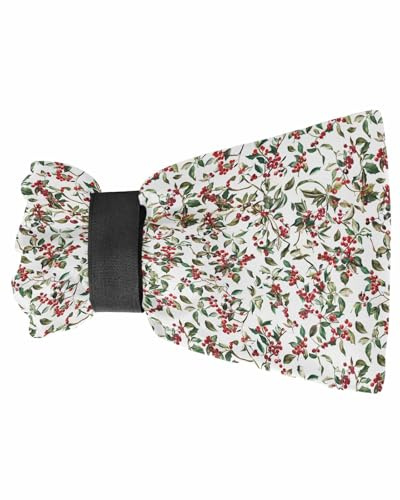 Outdoor Faucet Covers for Winter Berry Green Leaf Christmas Watercolor Plant Winter 1 Pack Spigot Cover for Freeze Protection Reusable Insulated Outside Hose Bib Covers, 9.8 H x 7.1 W