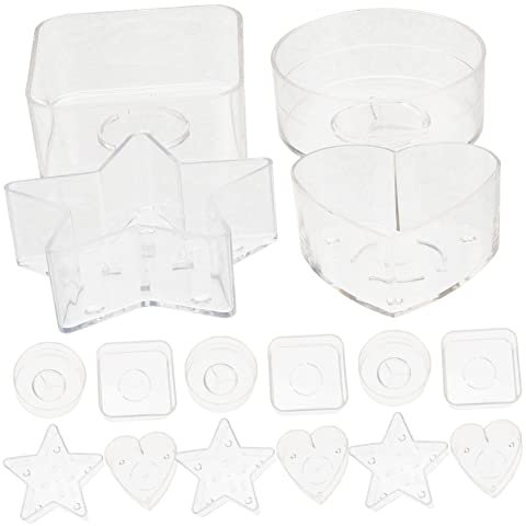 BATHVEVE 1juego Kit De Vasos Para Velas Tealight De Plástico Transparente Recipientes Reutilizables Para Velas Incluye y Mechas De Material Pc Para