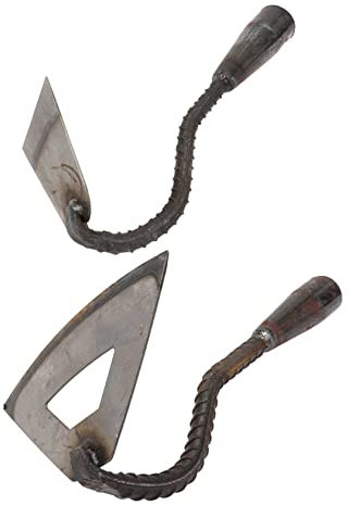Sosoport 2 Pz piccola zappa domestica giardino del coltivatore tagliabordi kit giardinaggio kit da giardinaggio zappe da giardinaggio all'aperto scavare zappe acciaio al manganese Grey