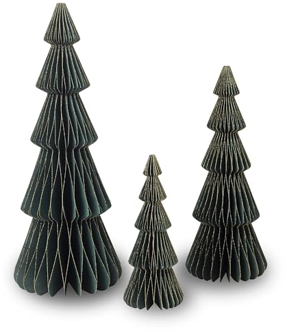 Weihnachtsbaum & Weihnachtsdeko - Deko für Zuhause, oder Büro - tischdeko Weihnachten - 3er-Set Weihnachtsbaum klein: (40/30/20 cm) - Weihnachtsdeko aussen, innen - Einfach aufzubauen