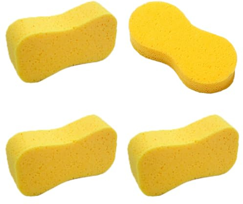 Lxtness 4 Stück autoschwamm, Schwamm autowäsche, autoschwamm lackschonend, super saugfähig, 22 * 11 * 4.5cm