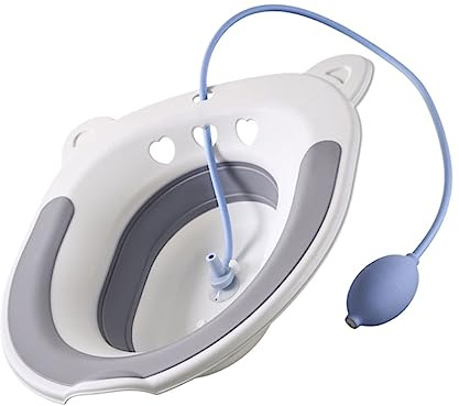 FIXOSHEE Klappbares Sitzbad aus Pp Tpe Geruchloses Perineum Becken Passgenau für Toilettensitz Hygienisches Bidet für Schwangerschaft Wochenbett Badezimmerhilfe
