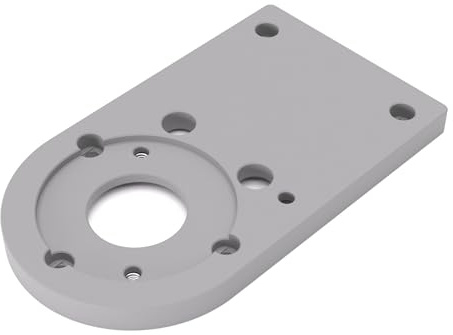 PRIWAS Base Plate/Adapter Plate for Template Guide Bushes Compatible with Bosch GKF 12V-8 | Glide Plate Compatible with Bosch Edge Routers