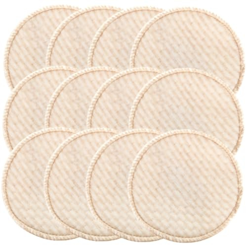 SUPVOX 12 pièces Coussinets Allaitement Réutilisables Coton Naturel Absorbants et Lavables Protection Anti-fuite pour Mamans Lot