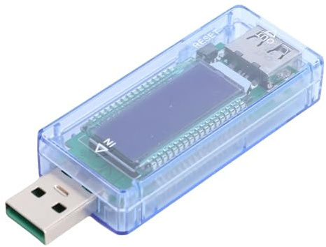 Goshyda USB-Tester, USB-Leistungsmesser, Echtzeitanzeige der Aktuellen Spannungsleistungsmetriken, Zum Testen von Ladegeräten, Powerbanks