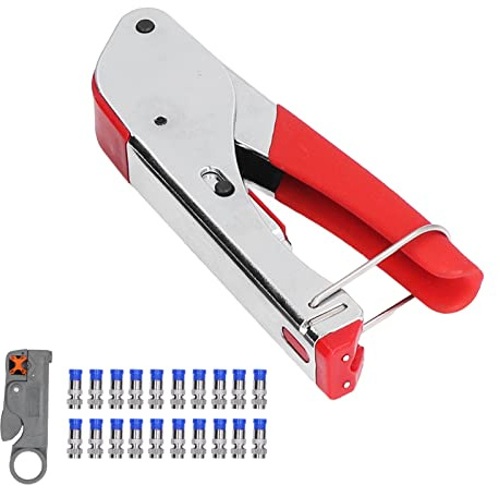 Pince à sertir câble coaxial pince à dénuder pince à sertir ensemble d'outils de dénudage Kit 1KT52L20 sertissage facile et précis lame de qualité supérieure conception de