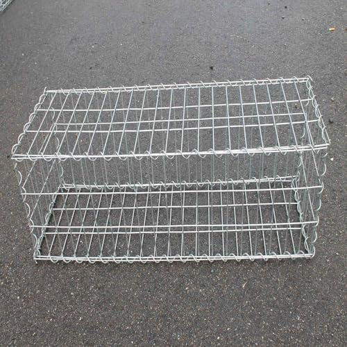 ESTEXO Gabione Mauersteinkorb Metallkorb Mauer Sichtschutz Steinkorb Drahtkorb TopMulti 100x100x30cm