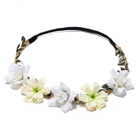 Hårband med konstgjord blomsterkrans Artificiell blommig krona Flerfärgat hårtillbehör(Color9)