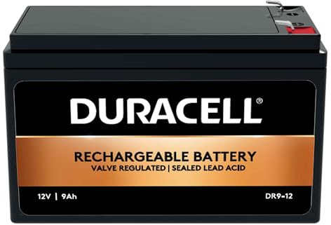 Duracell Original DR9-12 12V 9Ah Sealed Lead Acid Rechargeable Battery UPS Home Alarm Mobility Scooter Replaces PW91210 | CP1290 | Ultramax NP9-12 | E300 Replacement Battery Backup