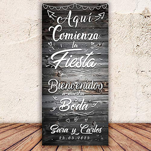 Decoración Boda | Cartel Boda Fiesta | 70cm x 150cm